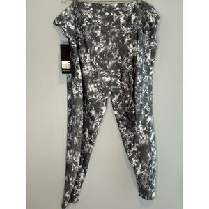 Bally Total Fitness Women's Tie Dye Leggings Plus Size 2X Quiet Cloud